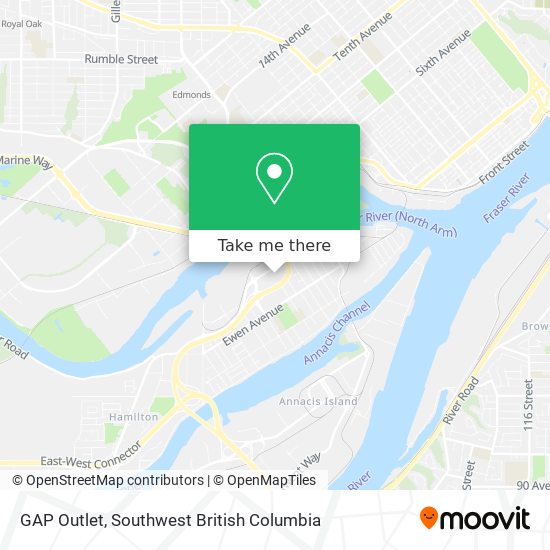 GAP Outlet map