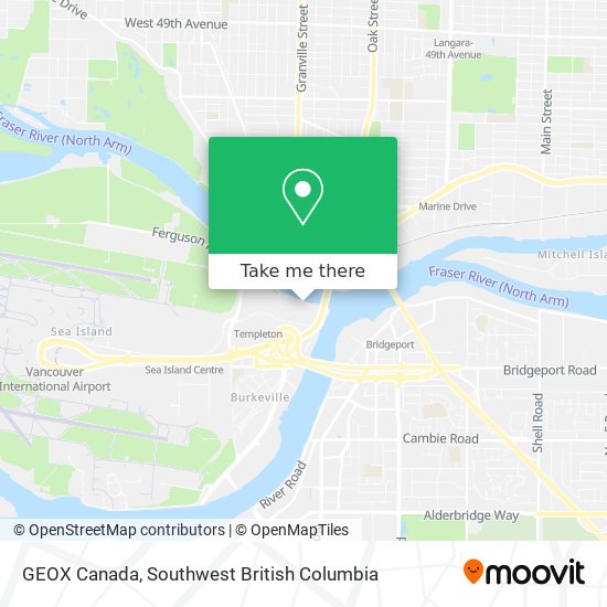 GEOX Canada map