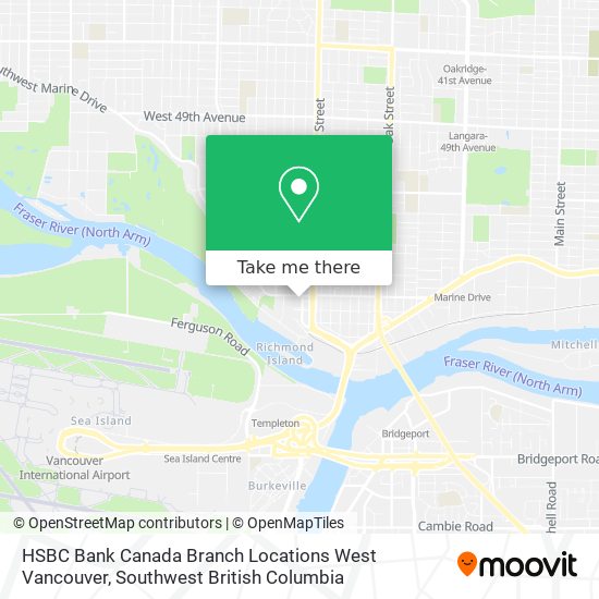 HSBC Bank Canada Branch Locations West Vancouver plan