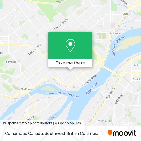 Coinamatic Canada map