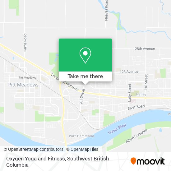 Oxygen Yoga and Fitness map