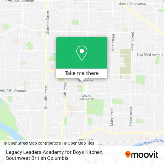 Legacy Leaders Academy for Boys Kitchen map