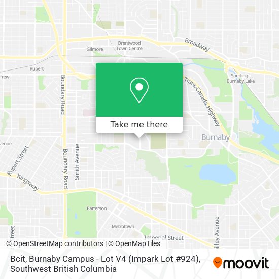 Bcit, Burnaby Campus - Lot V4 (Impark Lot #924) plan