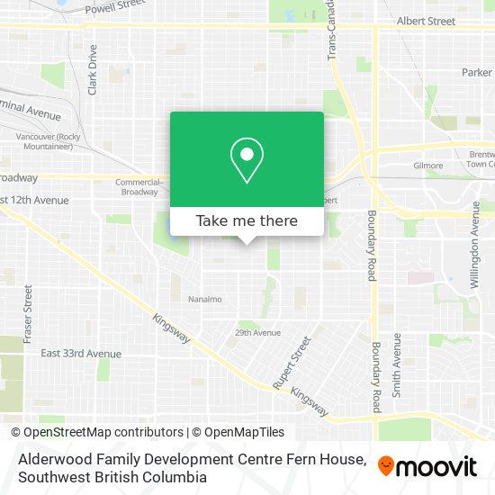 Alderwood Family Development Centre Fern House map