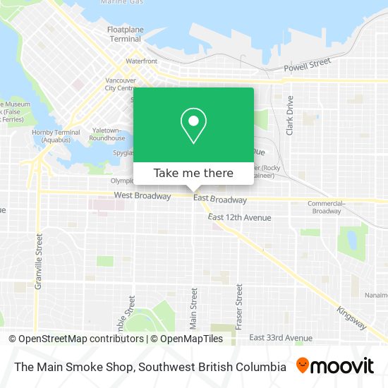 The Main Smoke Shop map