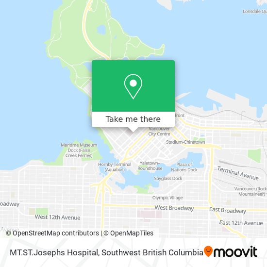 MT.ST.Josephs Hospital map