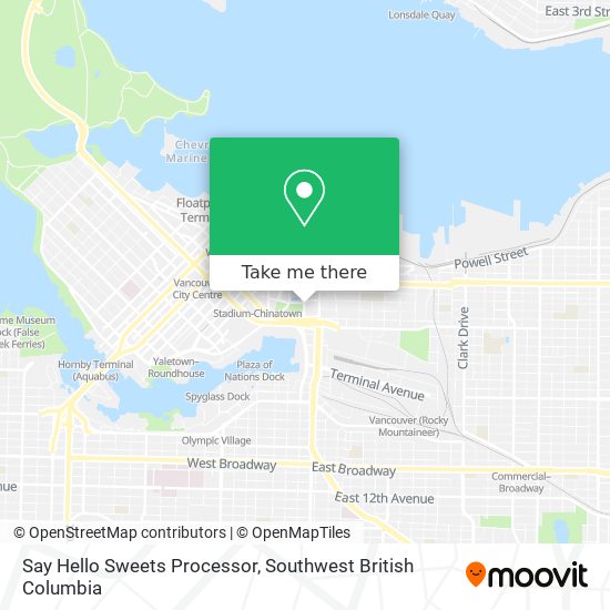 Say Hello Sweets Processor map