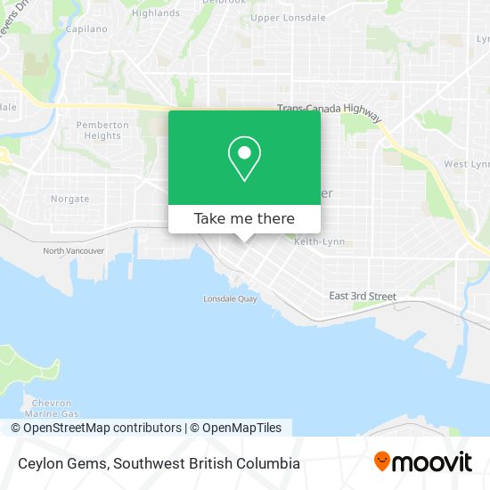 Ceylon Gems map