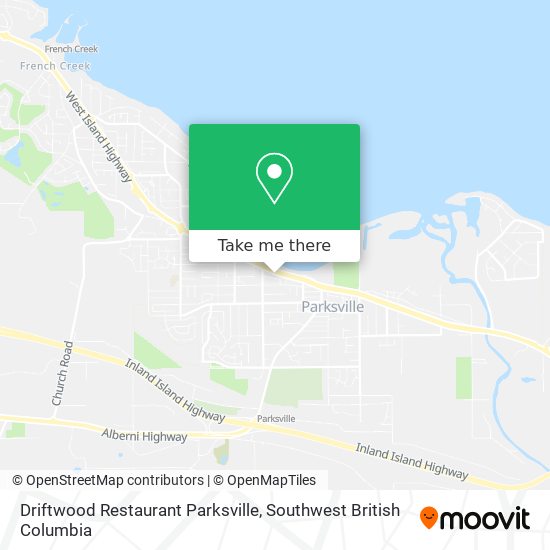 Driftwood Restaurant Parksville map