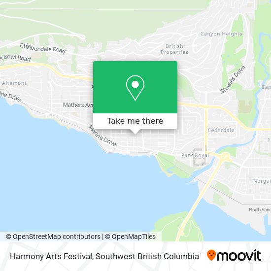 Harmony Arts Festival map