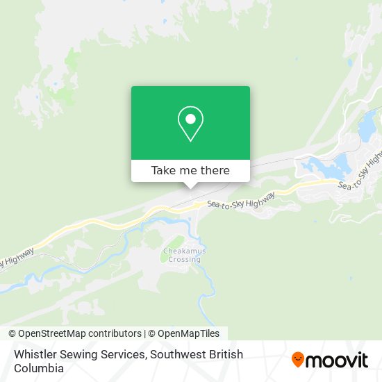 Whistler Sewing Services map