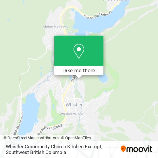 Whistler Community Church Kitchen Exempt map