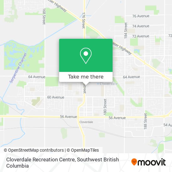 Cloverdale Recreation Centre map