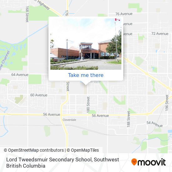 Lord Tweedsmuir Secondary School map