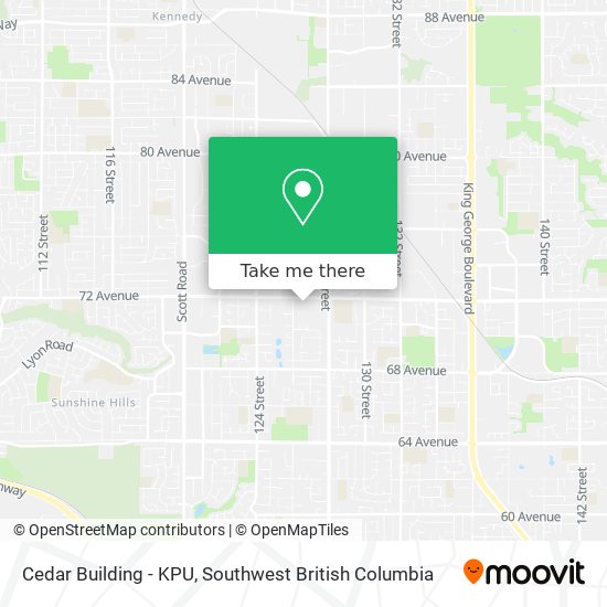 Cedar Building - KPU map