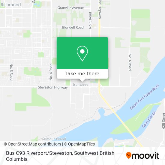 Bus C93 Riverport/Steveston map