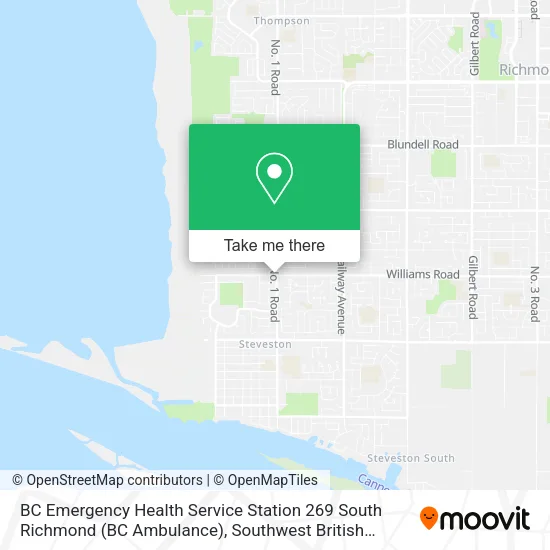 BC Emergency Health Service Station 269 South Richmond (BC Ambulance) map