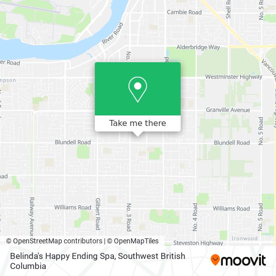 Belinda's Happy Ending Spa map