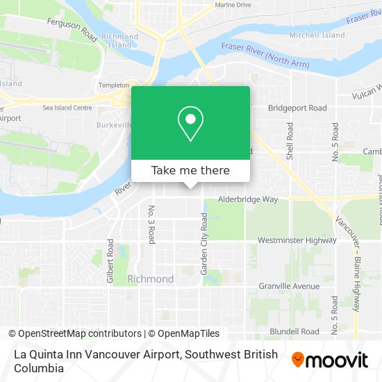 La Quinta Inn Vancouver Airport map