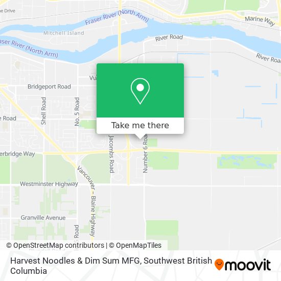 Harvest Noodles & Dim Sum MFG map