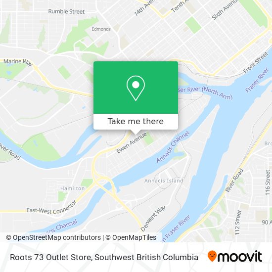 Roots 73 Outlet Store map