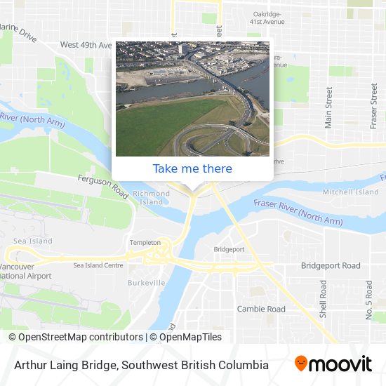 Arthur Laing Bridge map