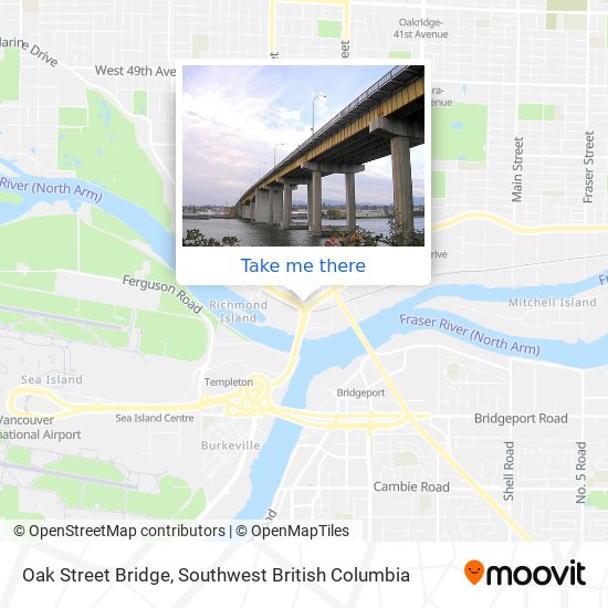 Oak Street Bridge map