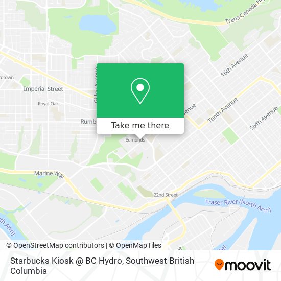 Starbucks Kiosk @ BC Hydro map