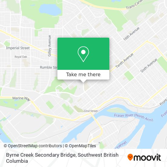 Byrne Creek Secondary Bridge map