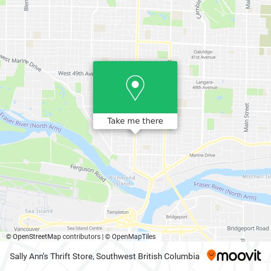 Sally Ann's Thrift Store map
