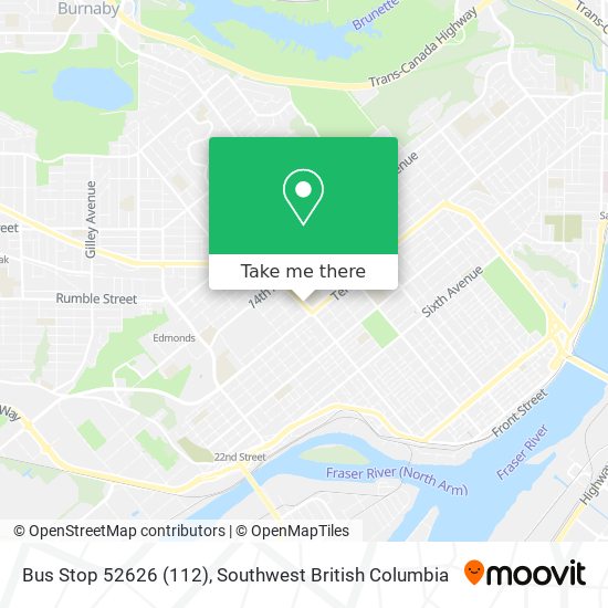Bus Stop 52626 (112) map