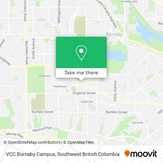 VCC Burnaby Campus map