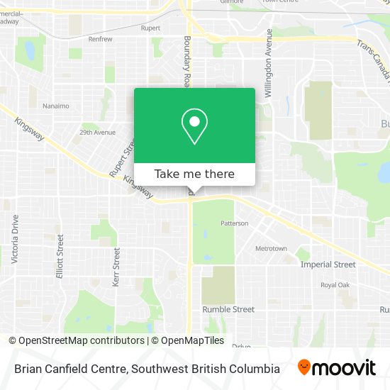 Brian Canfield Centre map