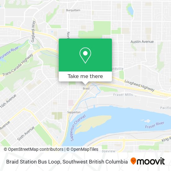 Braid Station Bus Loop map