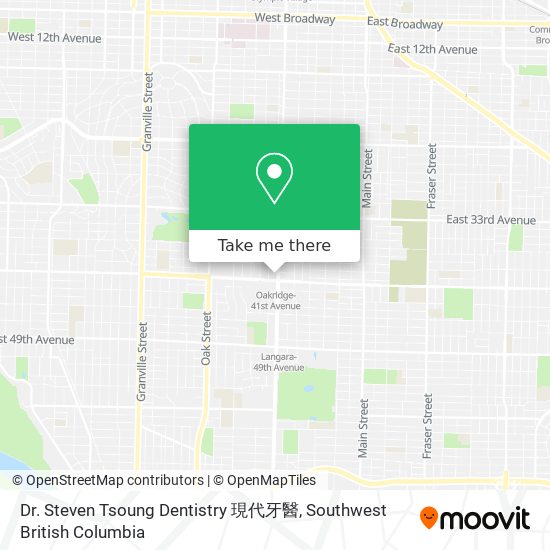 Dr. Steven Tsoung Dentistry 現代牙醫 map