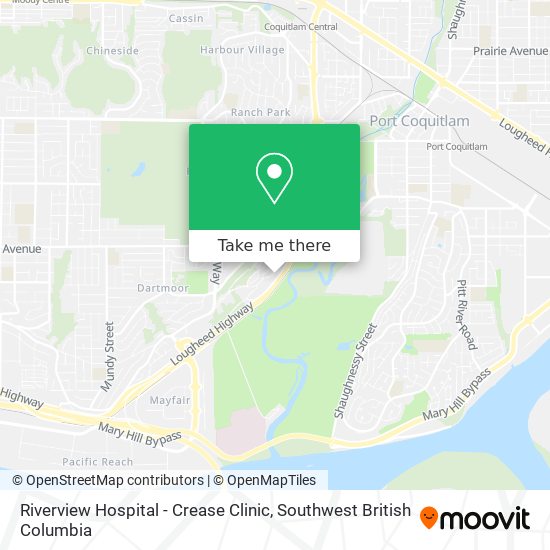 Riverview Hospital - Crease Clinic map