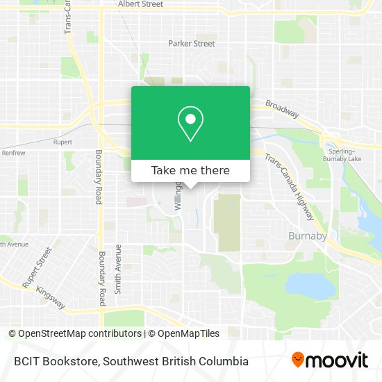 BCIT Bookstore map