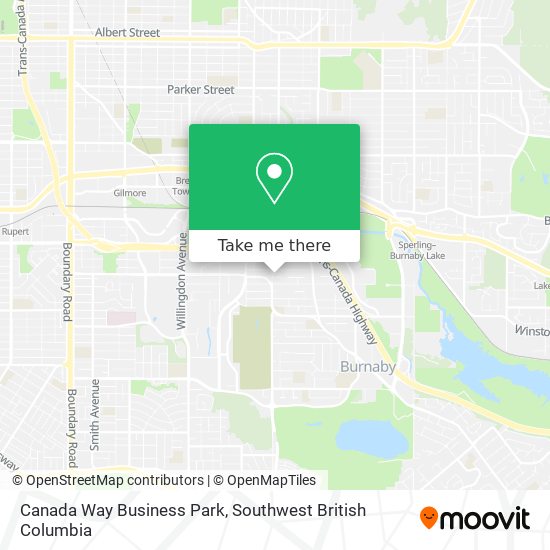 Canada Way Business Park map