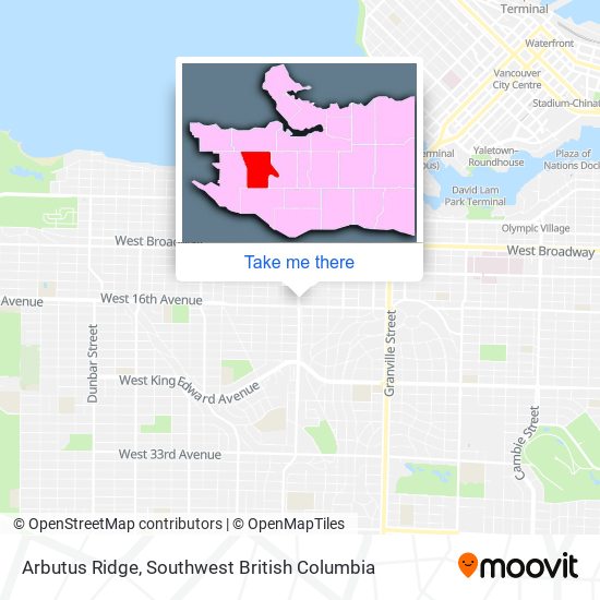 Arbutus Ridge map