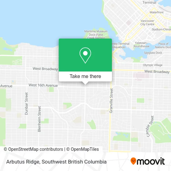 Arbutus Ridge map