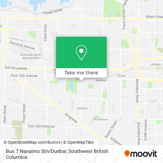 Bus 7 Nanaimo Stn/Dunbar plan