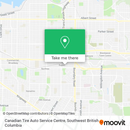 Canadian Tire Auto Service Centre map