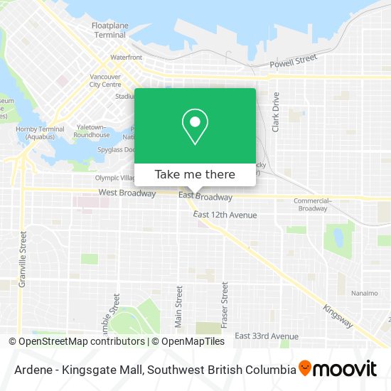 Ardene - Kingsgate Mall map