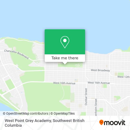 West Point Grey Academy map