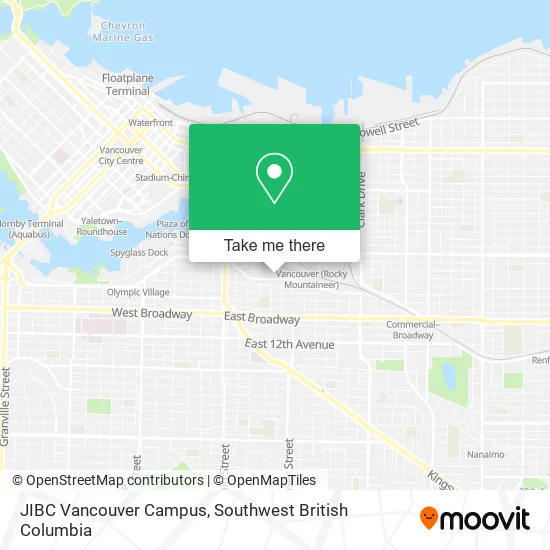 JIBC Vancouver Campus map