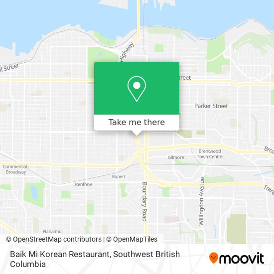 Baik Mi Korean Restaurant plan