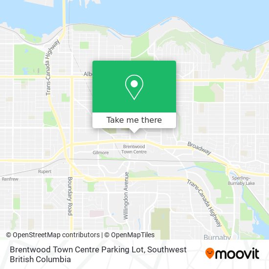 Brentwood Town Centre Parking Lot map