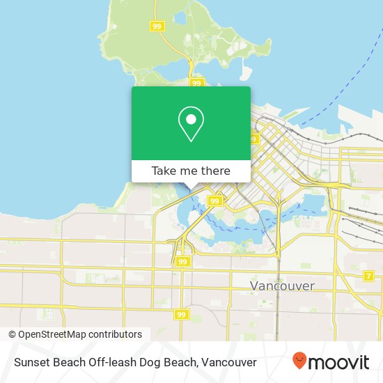 Sunset Beach Off-leash Dog Beach map