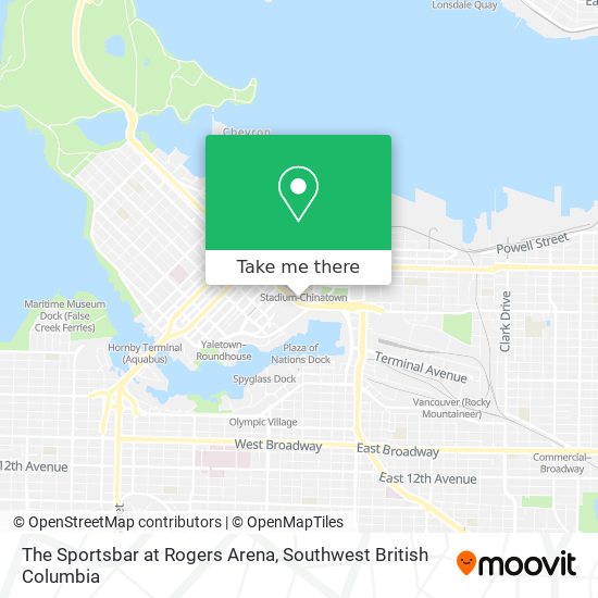 The Sportsbar at Rogers Arena map