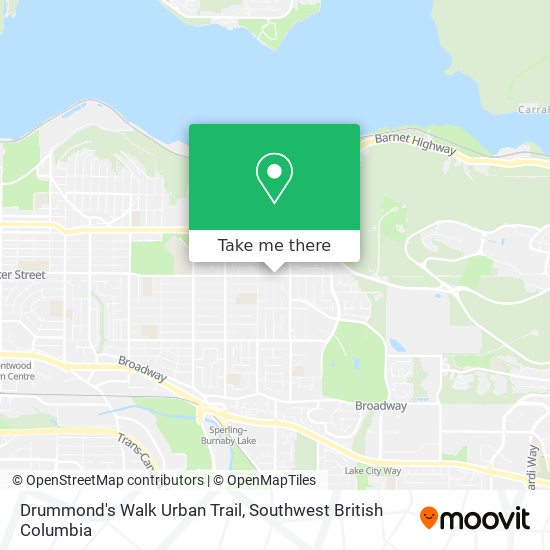 Drummond's Walk Urban Trail map